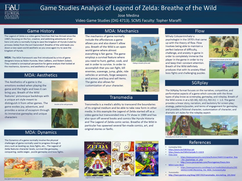 Jose Medina, Game Analysis Poster, Spring 2020